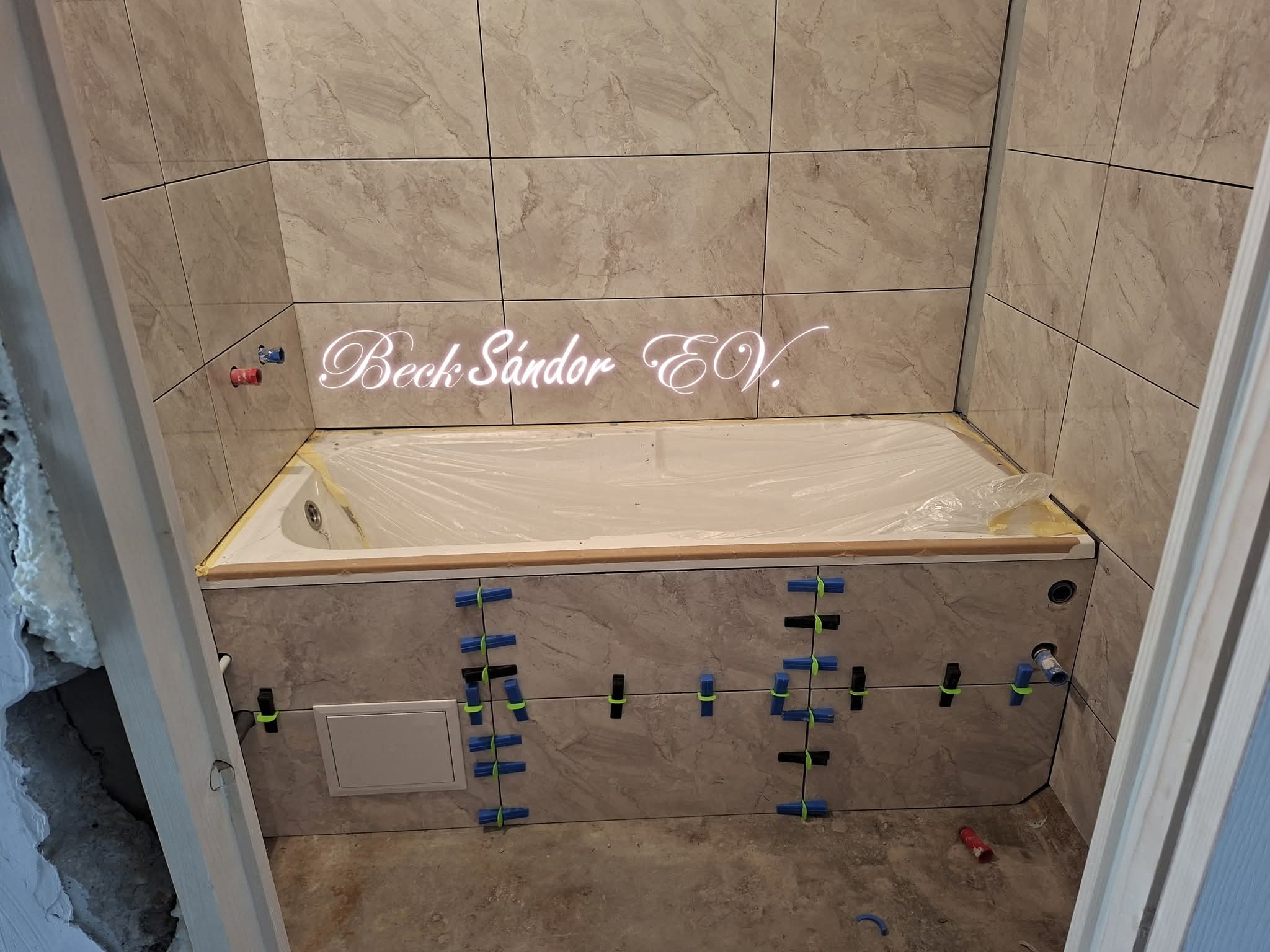 Beck Sándor munka közben