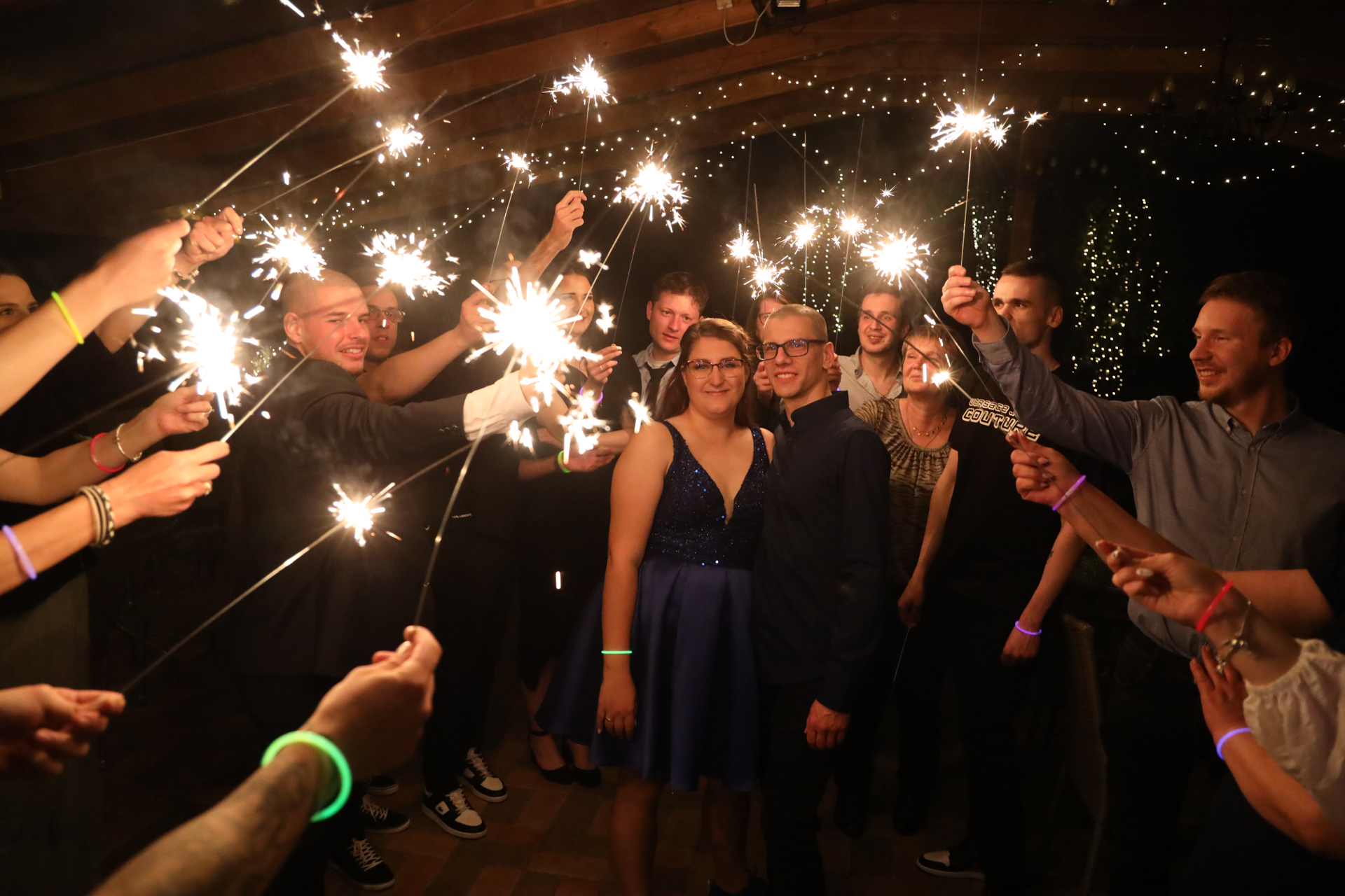 Esküvői fotó – tűzijáték