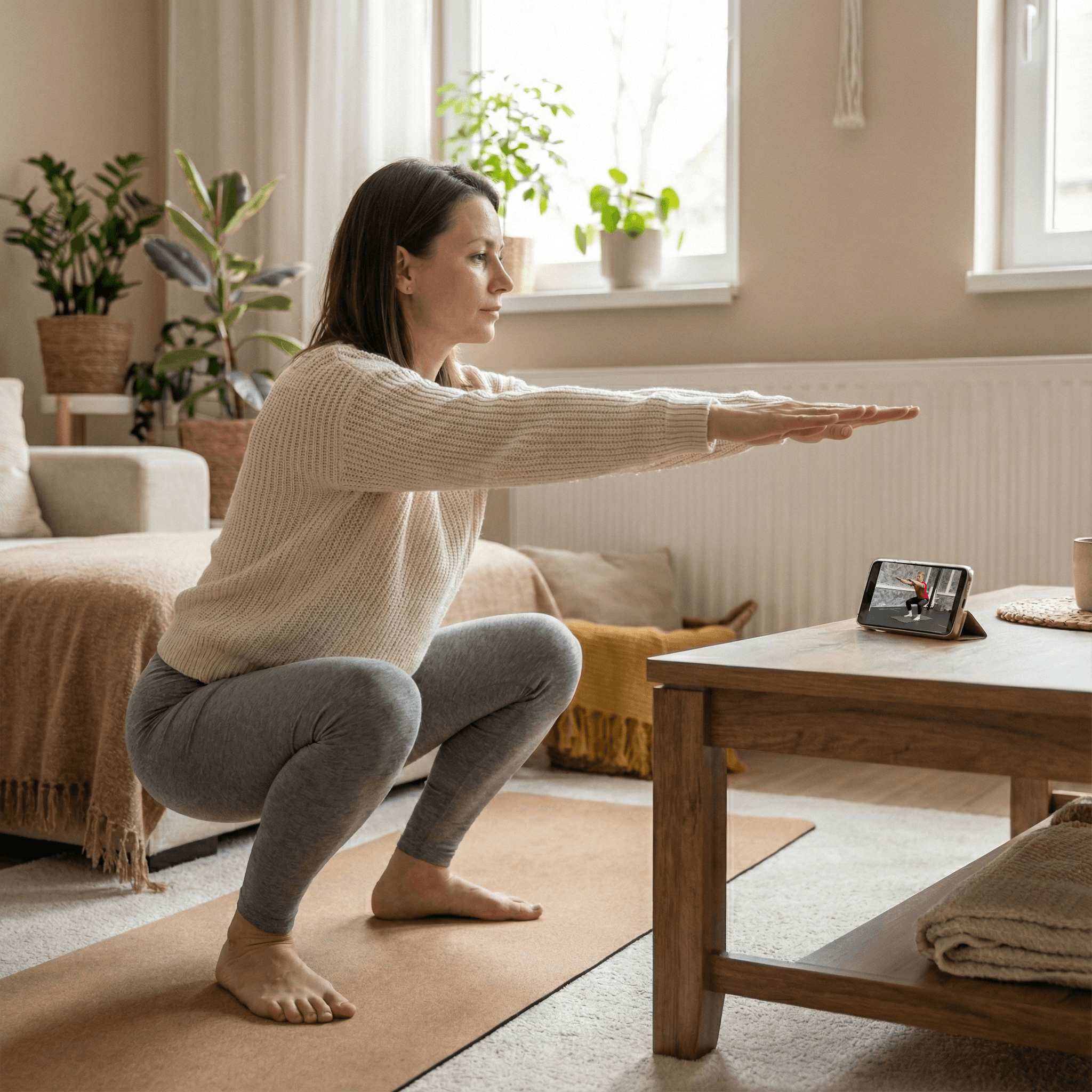 Felnőtt nő ny&uacute;jt&oacute;zkodik irodai sz&uuml;netben