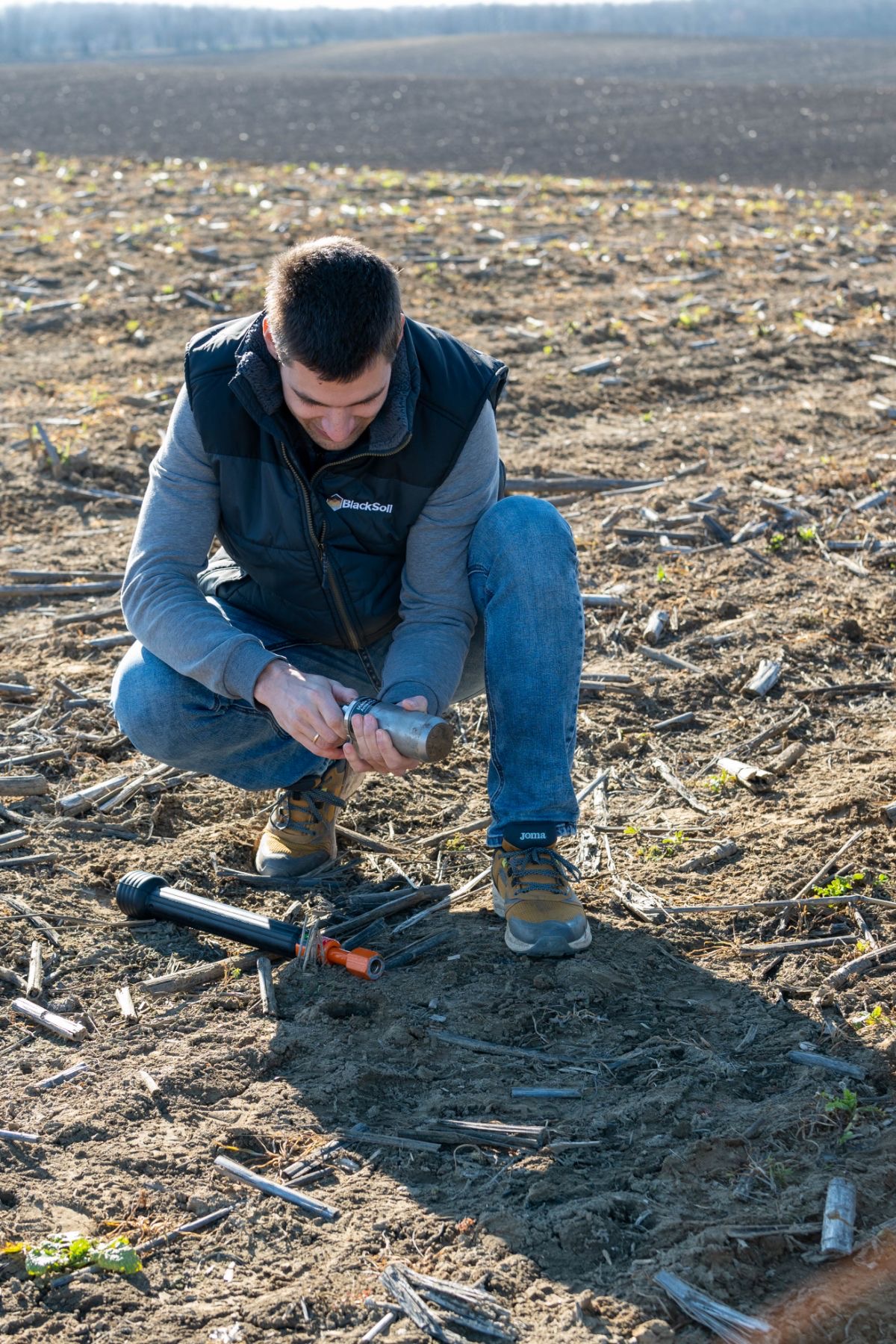 Soil sampling in agricultural field